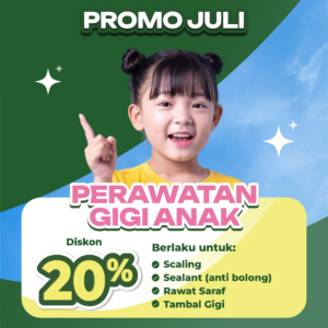 Promo Perawatan Gigi Anak Diskon 20%