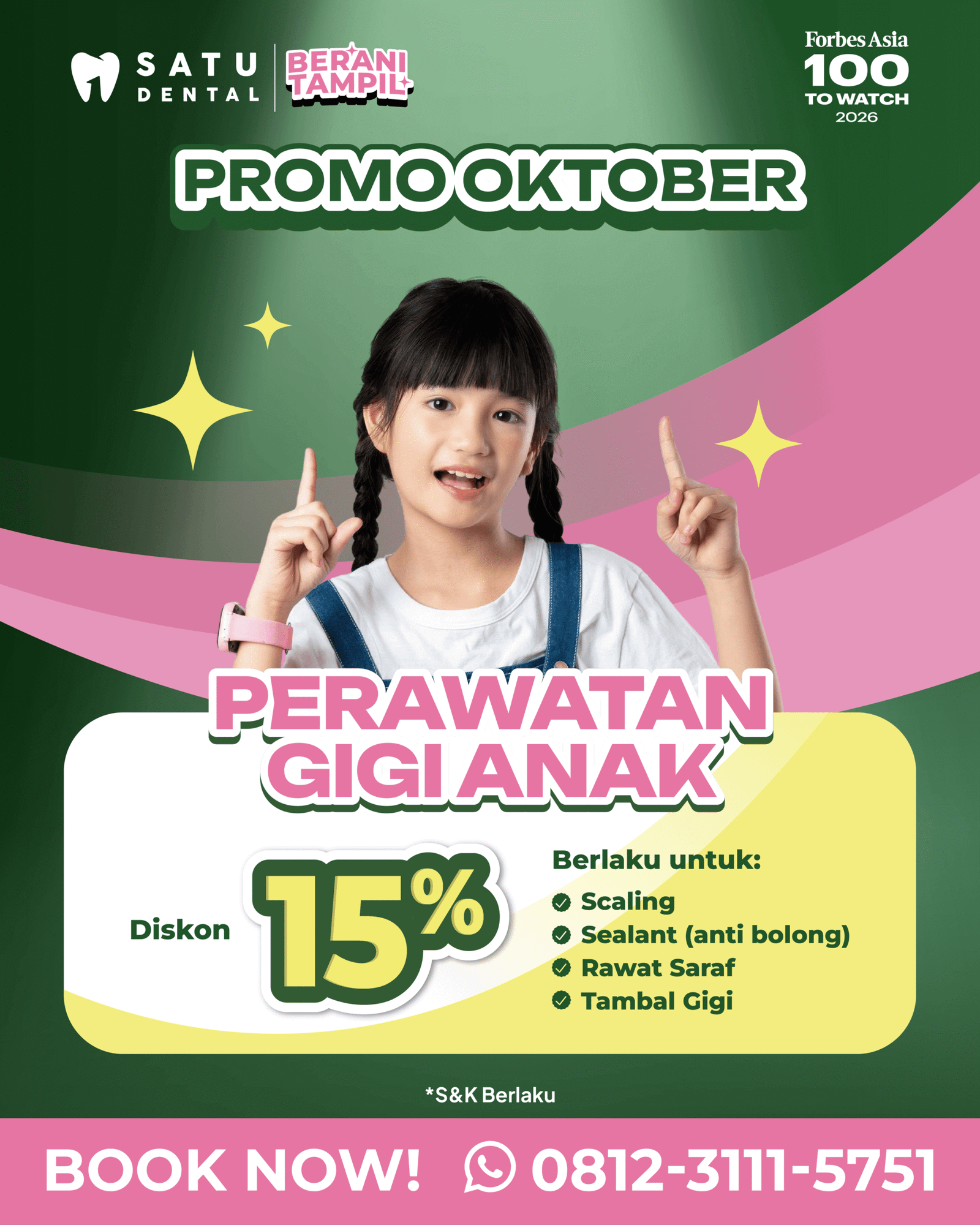 Promo Treatment Gigi Anak Diskon 15% All Treatment