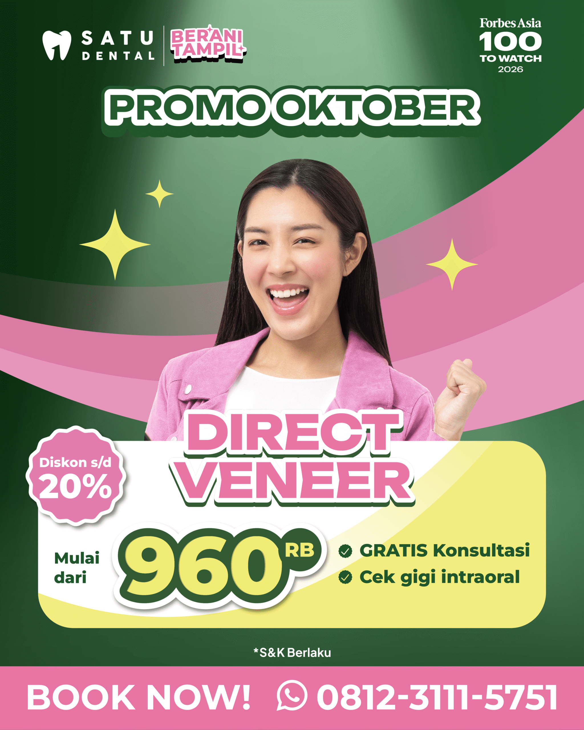 Promo Direct Veneer Mulai dari 960RB