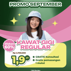 Promo Kawat Gigi Reguler Cuma 1,9jt