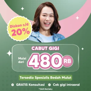 Promo Cabut Gigi Mulai dari 480rb