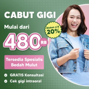 Promo Cabut Gigi Mulai dari 480rb