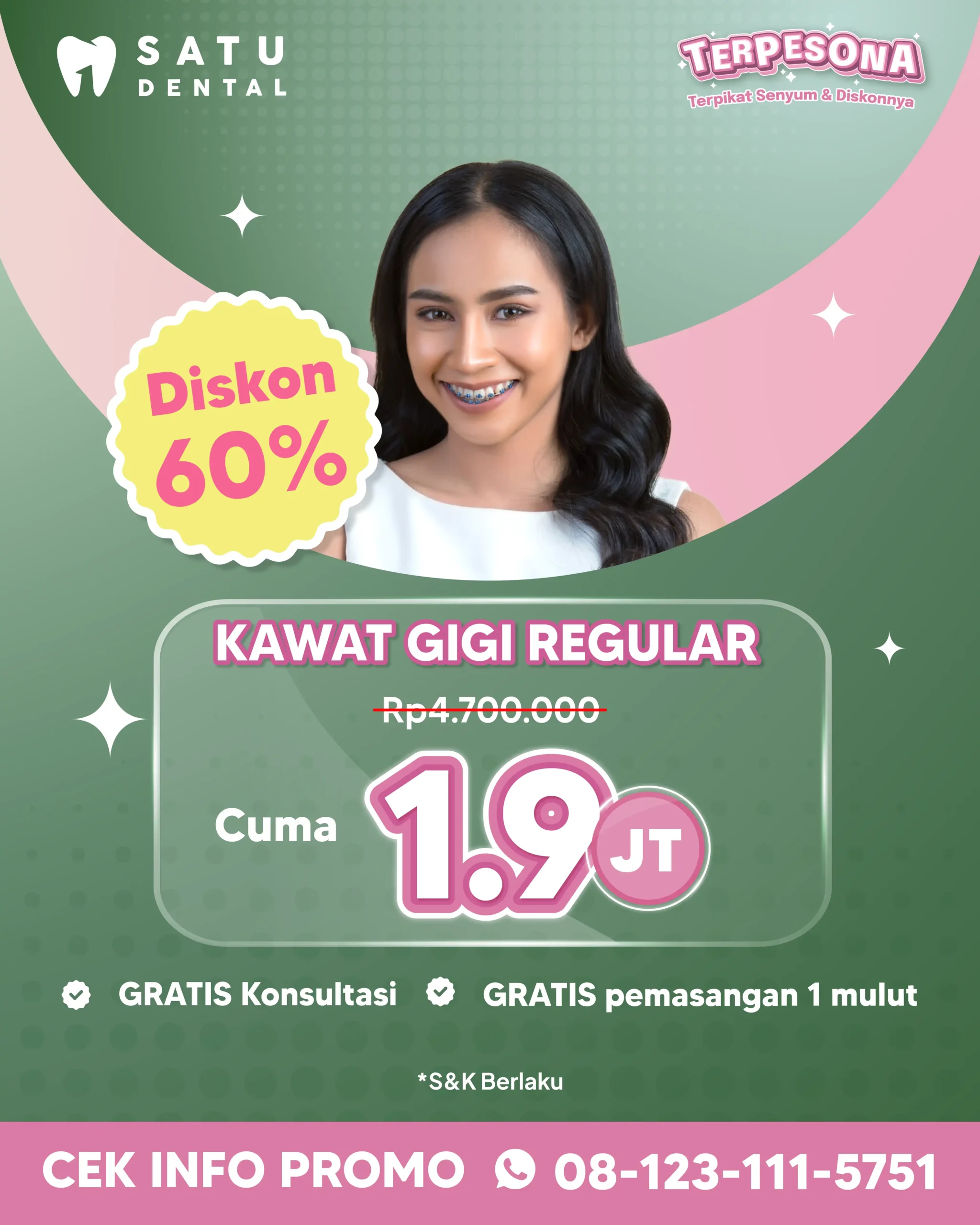 Promo Kawat Gigi Regular Cuma 1,9jt Semarang