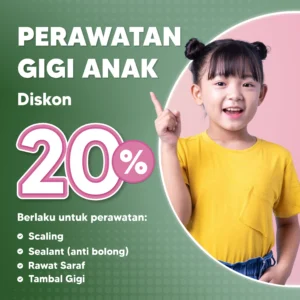 Promo Perawatan Gigi Anak Diskon 20%