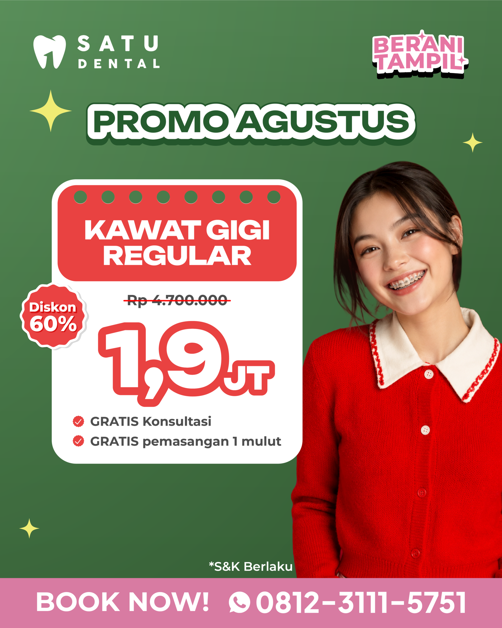 Promo Kawat Gigi Regular Cuma 1,9jt Semarang
