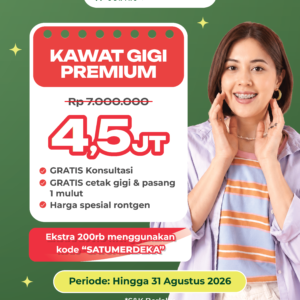 Promo Spesial Kawat Gigi Premium SATU x Indodana
