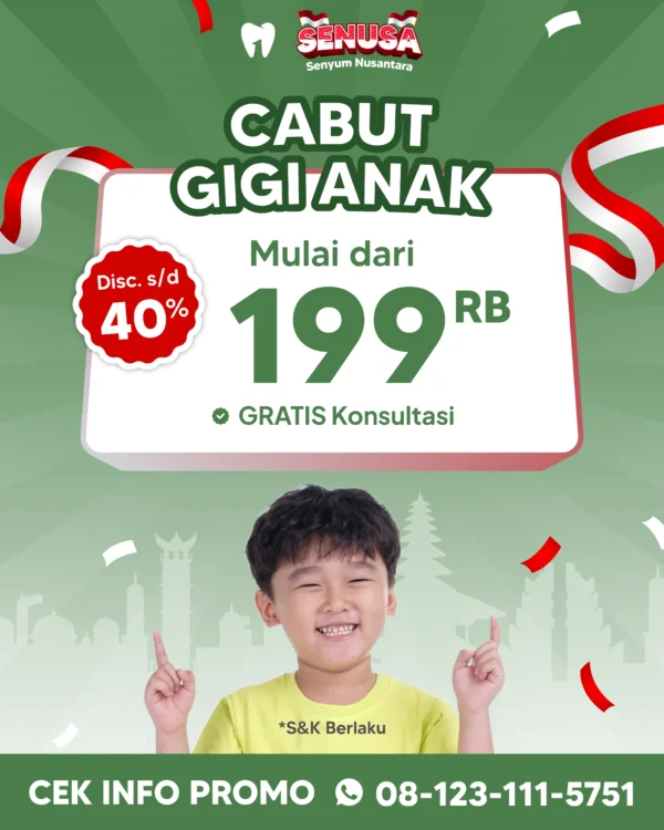 Promo Cabut Gigi Anak 199rb