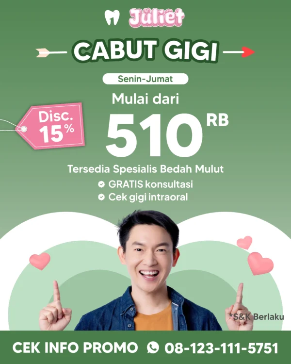 Promo Cabut Gigi s/d 15%
