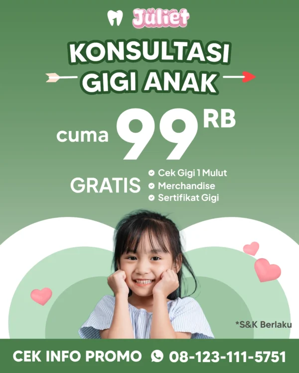 Promo Konsultasi Gigi Anak 99rb