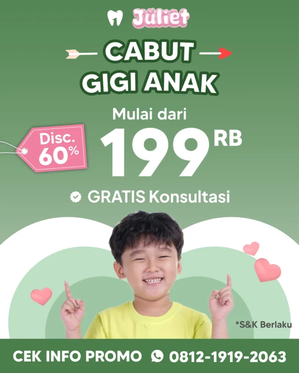 Promo Cabut Gigi Susu Anak 199rb Semarang