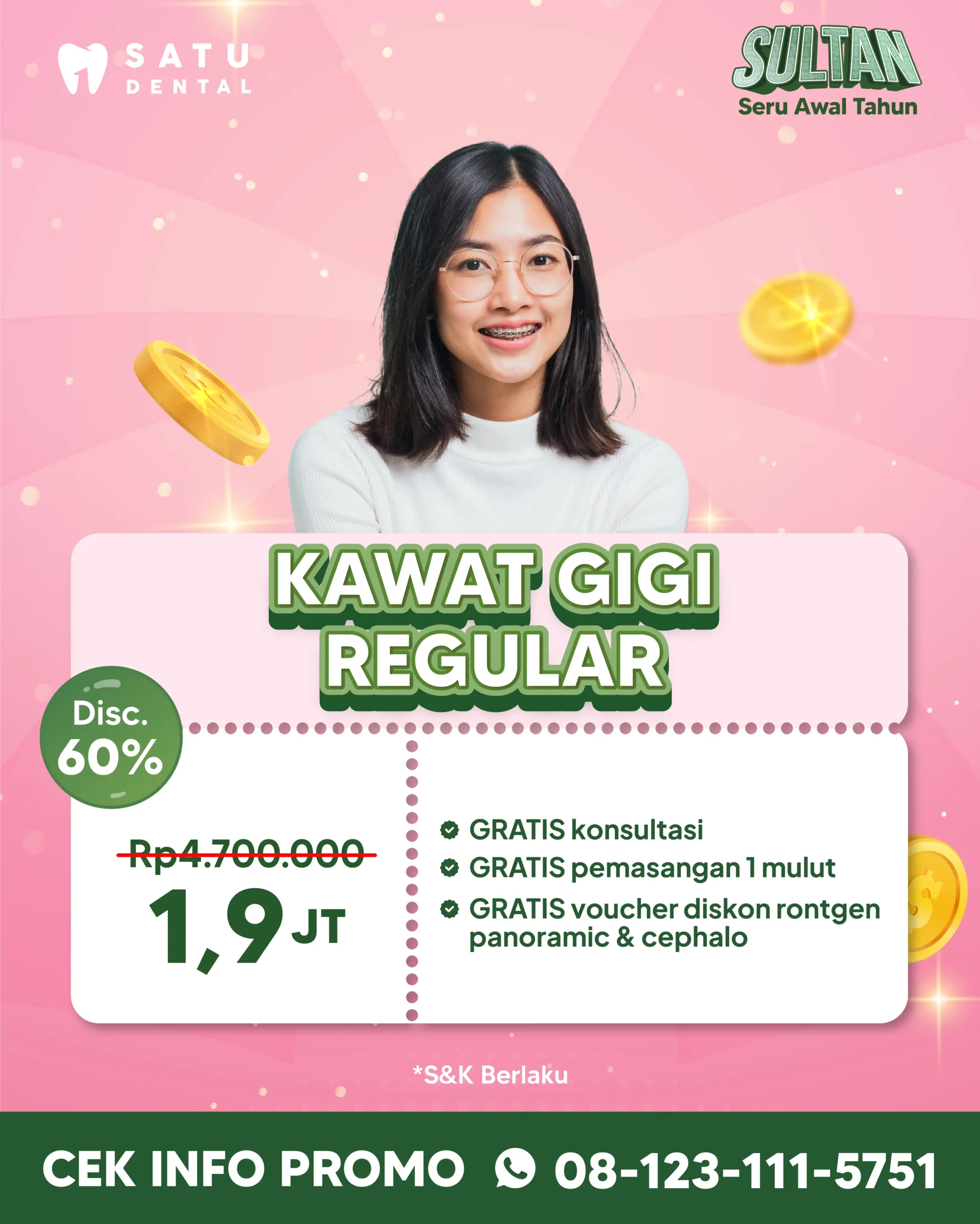 Promo Kawat Gigi Regular 1,9 Jt Semarang