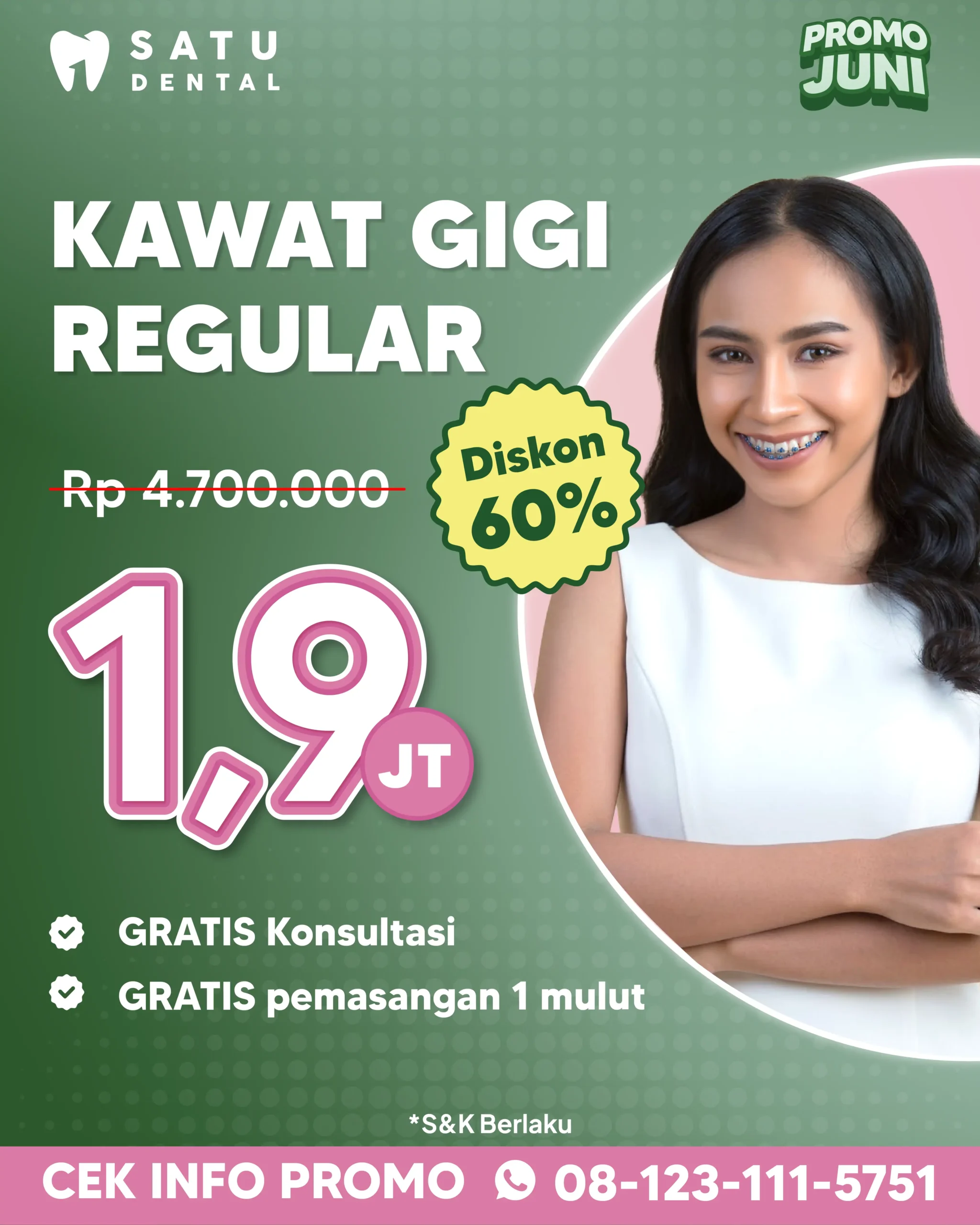 Promo Kawat Gigi Regular Cuma 1,9jt Semarang