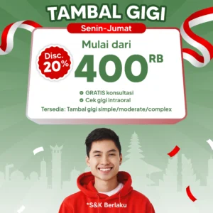 Promo Tambal Gigi s/d 20%