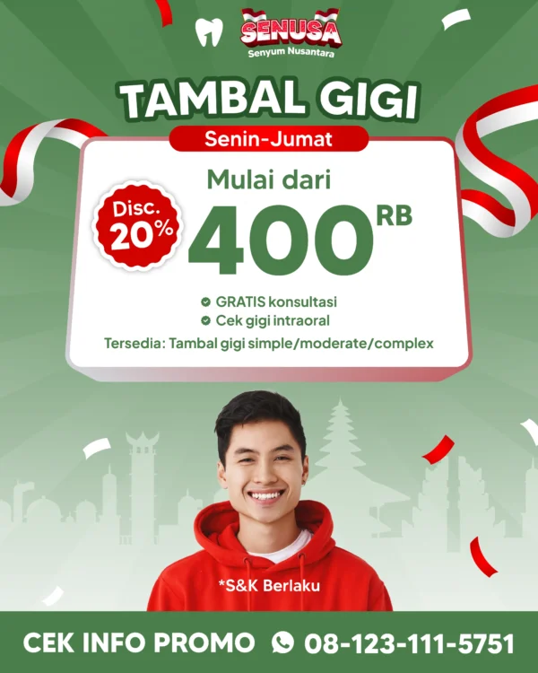 Promo Tambal Gigi s/d 20%