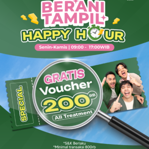 Happy Hour Deals! Get Treatment Voucher 200RB